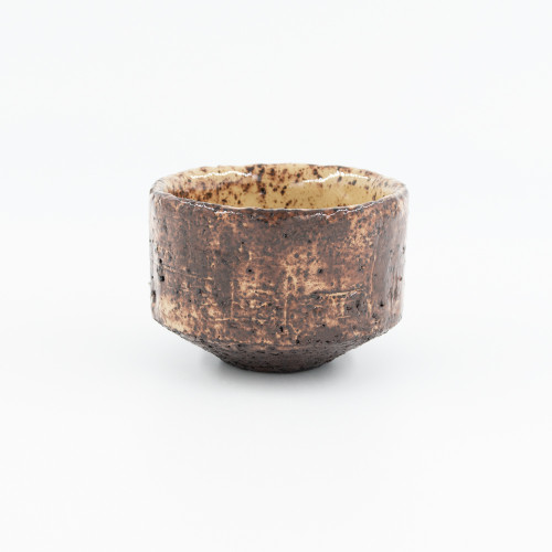 Terra Red kleine Teeschale 9*6 cm, creme-eisen-braun