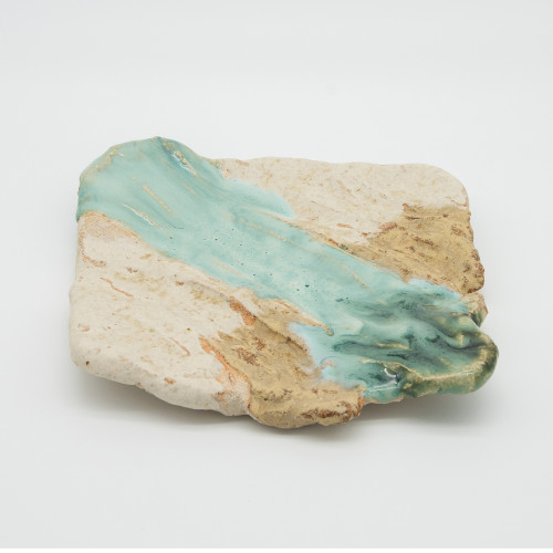 White Sand and Sea dekorativer Teller, Servierplatte rechteckig, blau-beige, 23*23*3,5 cm White Sand and Sea dekorativer Teller, Servierplatte rechteckig, blau-beige, 23*23*3,5 cm