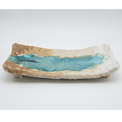 White Sand and Sea Dekorplatte, Servierplatte rechteckig, blau-beige, 40*21*3,5 cm White Sand and Sea Dekorplatte, Servierplatte rechteckig, blau-beige, 40*21*3,5 cm