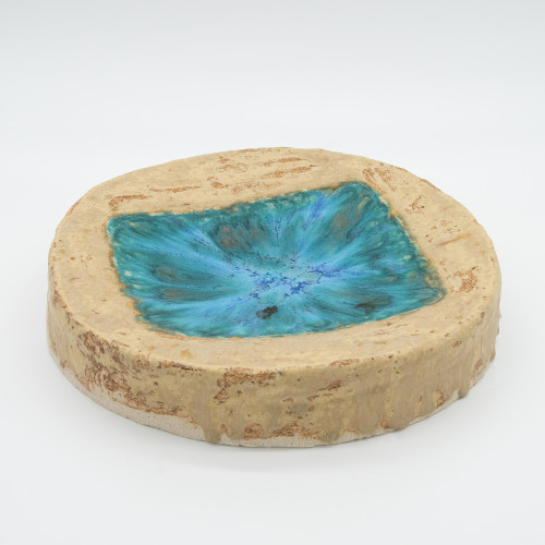 White Sand and Sea dekorativer Teller, Servierplatte rund, blau-beige, Ø 31,5*6 cm White Sand and Sea dekorativer Teller, Servierplatte rund, blau-beige, Ø 31,5*6 cm