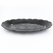 Flower Servierplatte oval, 40*25*3 cm, schwarz