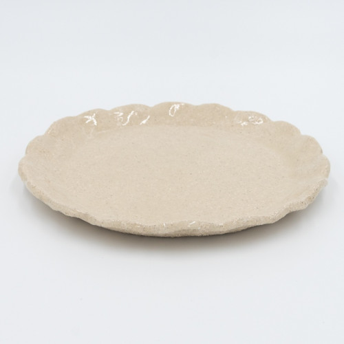 White Stone Frühstucksteller rund 23 cm, Farbe des weißen Tons