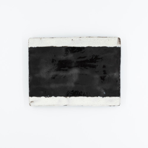 Mountaintop Speiseteller rechteckig 28*21 cm, schwarz und naturweiß