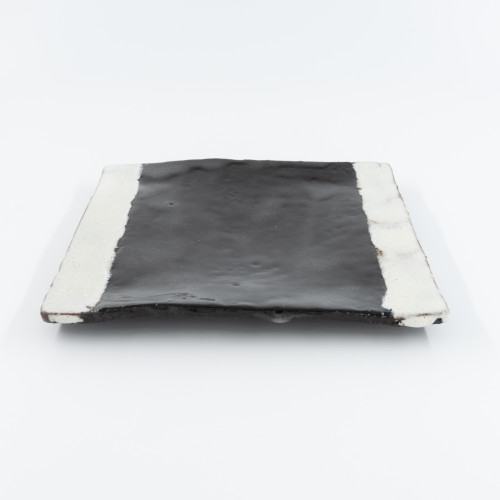 Mountaintop Frühstücksteller quadratisch 20,5*20,5 cm, schwarz und naturbeige