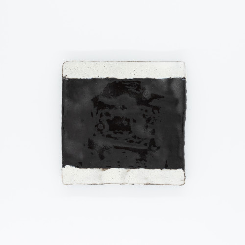 Mountaintop Frühstücksteller quadratisch 20,5*20,5 cm, schwarz und naturbeige