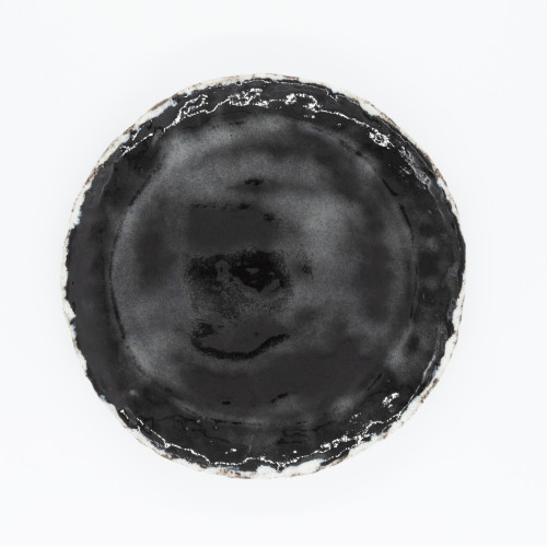 Vulcan Speiseteller rund, 27,5 cm, schwarz und naturweiß