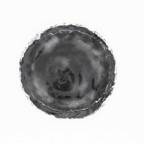 Vulcan Frühstückteller rund, 23 cm, schwarz und naturweiß