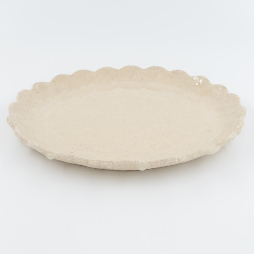 White Stone Speiseteller rund 28 cm, Farbe des weißen Tons