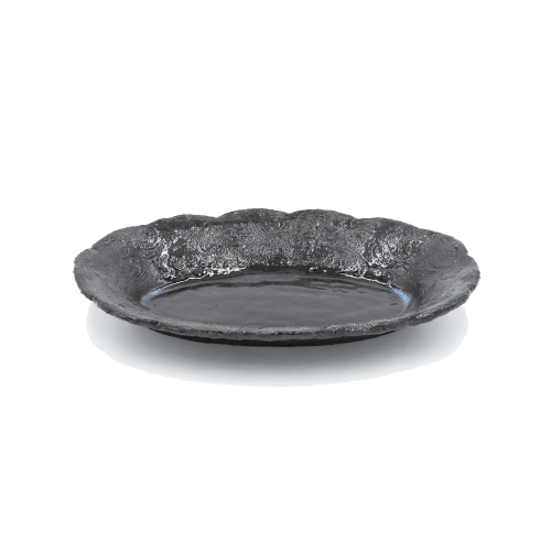 Stone Flower kleine Servierteller oval 25*17 cm, schwarz