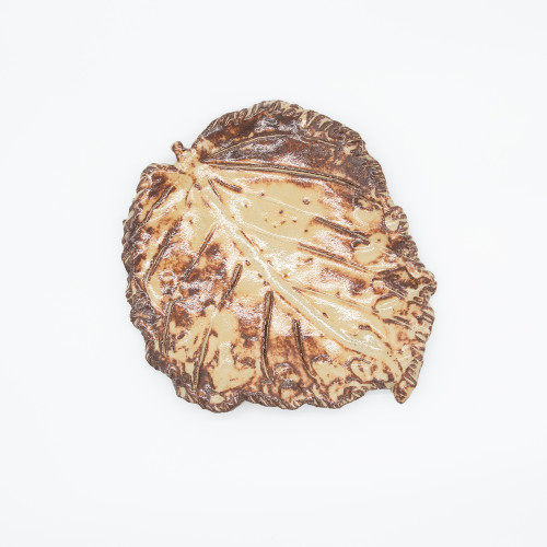 Terra Red dekorativer Teller, creme-eisen-braun, 26*24*3 cm